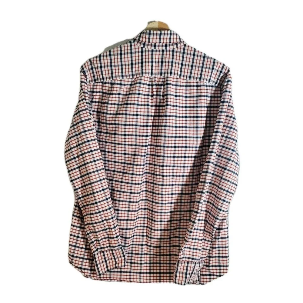 J.Crew Flex Oxford‎ Slim Shirt Mens L Plaid Button Down